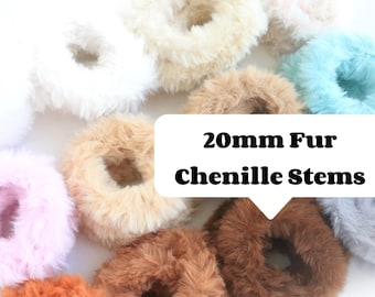 2pcs fuzzy fur pipe cleaner giant chenille stems animals tick pipe cleaners for craft
