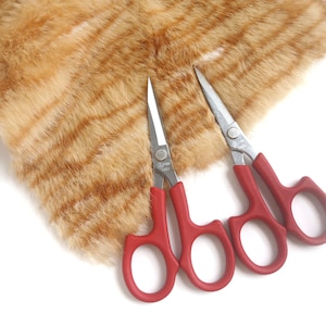Fabric Scissors For Crafts Faux Fur Bear Making Trimming Crved Scissors