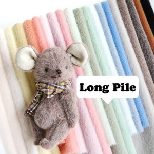 long pile teddy bear fabric mini bear fabric plushie fabric miniature bear fabric teddy plush fabric stuff animal fabric for bear making A01