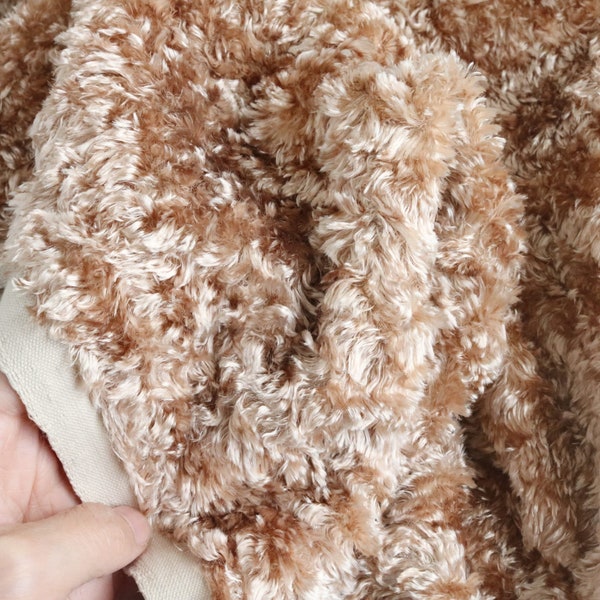 10mm fluffy viscose fabric for teddy bear making supplies artist bear long pile viscose material plush felt fabric curly cotton plush A68