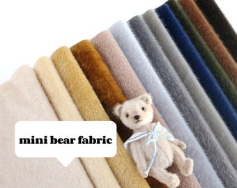 miniature bear fabric long pile mini bear fabric mini faux fur for teddy bear making mini plush fabric bear making A04