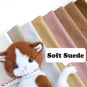 thin soft suede fabric synthetic suede teddy bear eyelid paw making palm material artist teddy bear fabric sculpted paw footpads  S03
