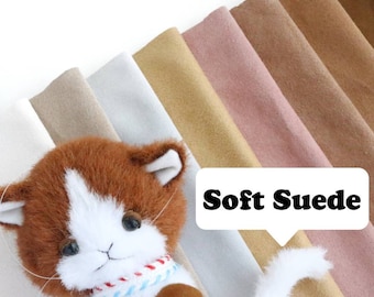 thin soft suede fabric synthetic suede teddy bear eyelid paw making palm material artist teddy bear fabric sculpted paw footpads  S03