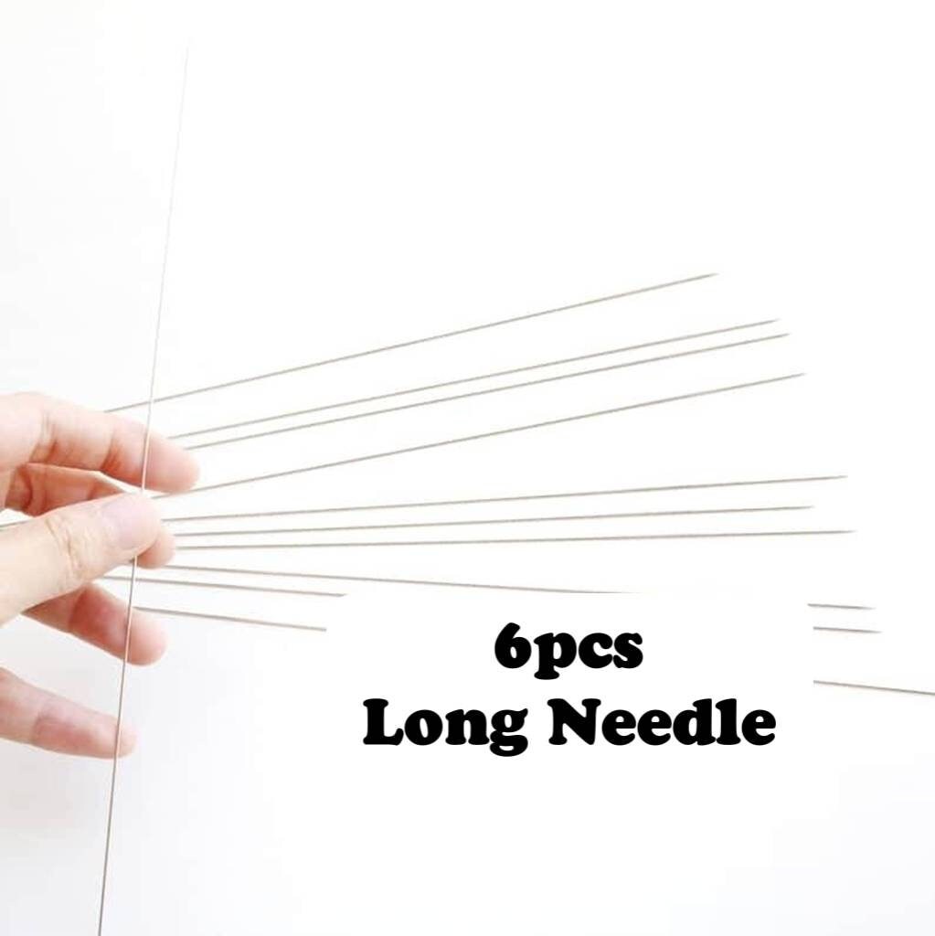 3/6PCS Curved Beading Needles Stainless Bead Spinner Needles Thin Bead  Needles for Jewelry Making Sewing Spin Bead DIY Craft