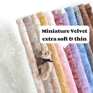 miniature bear velvet fabric tiny bear making material vintage mini bear fabric miniature plush fabric micro velvet fabric A40