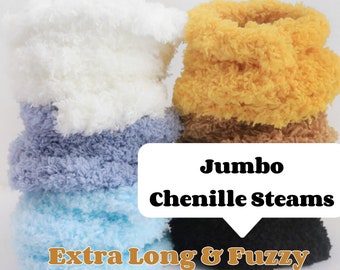 3pcs-15mm jumbo chenille steams craft pipe cleaner thick 15mm dense pipe cleaners for crafts jumbo fuzzy sticks dollhouse animals PC02