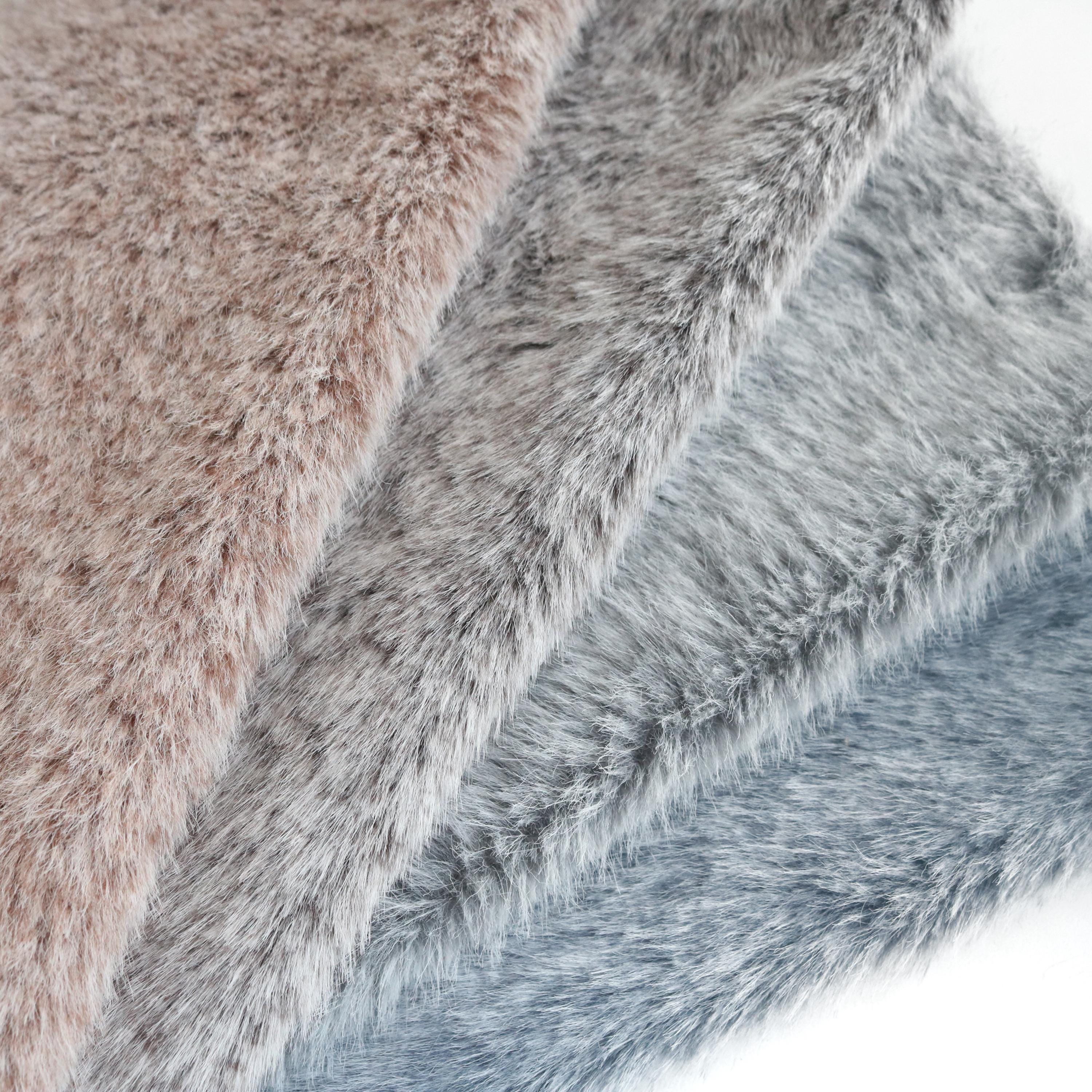 Soft Hedgehog Faux Fur Bi-colored Porcupine Synthetic Minky Fur