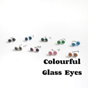 Colorful glass eyes for teddy bear looped art doll glass eyes artist bear glass eyes  3mm 4mm 5mm 6mm 7mm 8mm 9mm 10mm 12mm 14mm