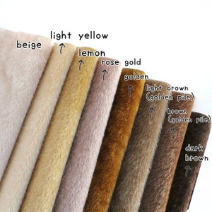 miniature bear fabric long pile mini bear fabric mini faux fur for teddy bear making mini plush fabric bear making A04 image 3