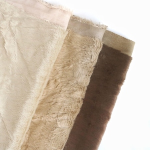 German viscose teddy bear fabric light brown viscose fur for artist teddy bear making material cotton viscose fur fabric A51
