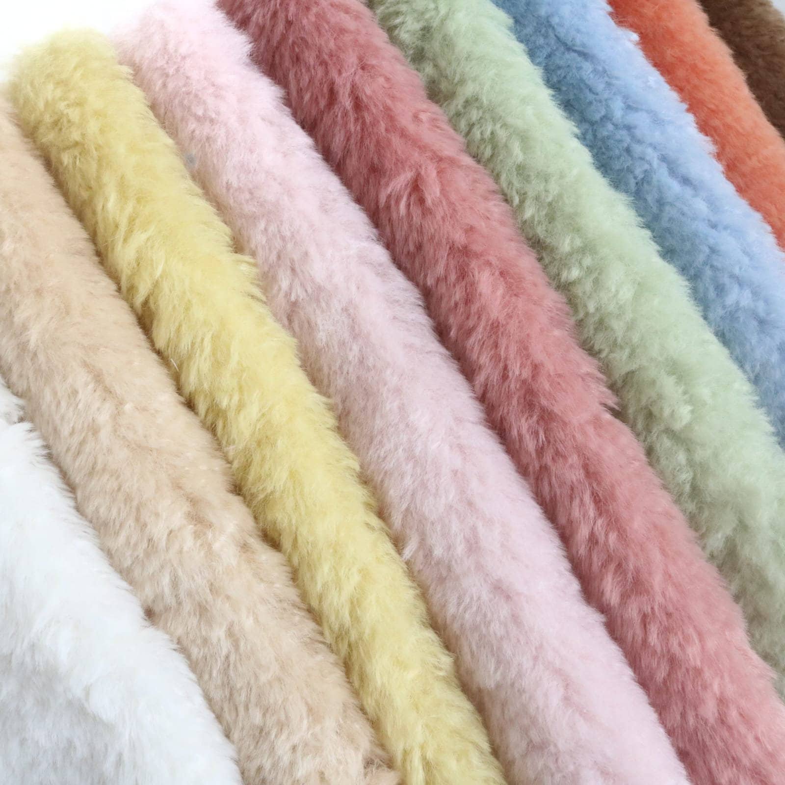 クラフト・布製品 fluffy Fuzzy Teddy Bear Fur Fabric Fluffy Plush Fur Material Curly Minky