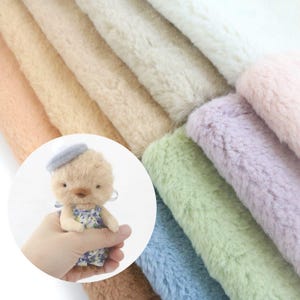 teddy bear fur fabric faux sherpa fabric for stuffed animal making softie faux fur plush doll fabric for plushies fur C12