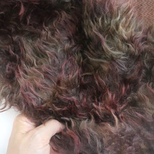 hand dyed mohair fabric 20mm fluffy mohair fur for teddy bear mohair bear making material long pile mohair fur A50