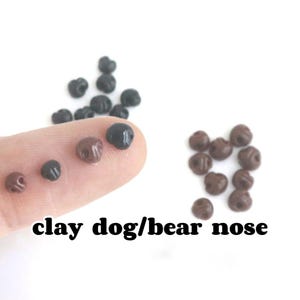 handmade clay dog nose accessories bear nose teddy bear clay nose realistic dog nose for plushies stuffed animal wool felt