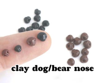 handmade clay dog nose accessories bear nose teddy bear clay nose realistic dog nose for plushies stuffed animal wool felt
