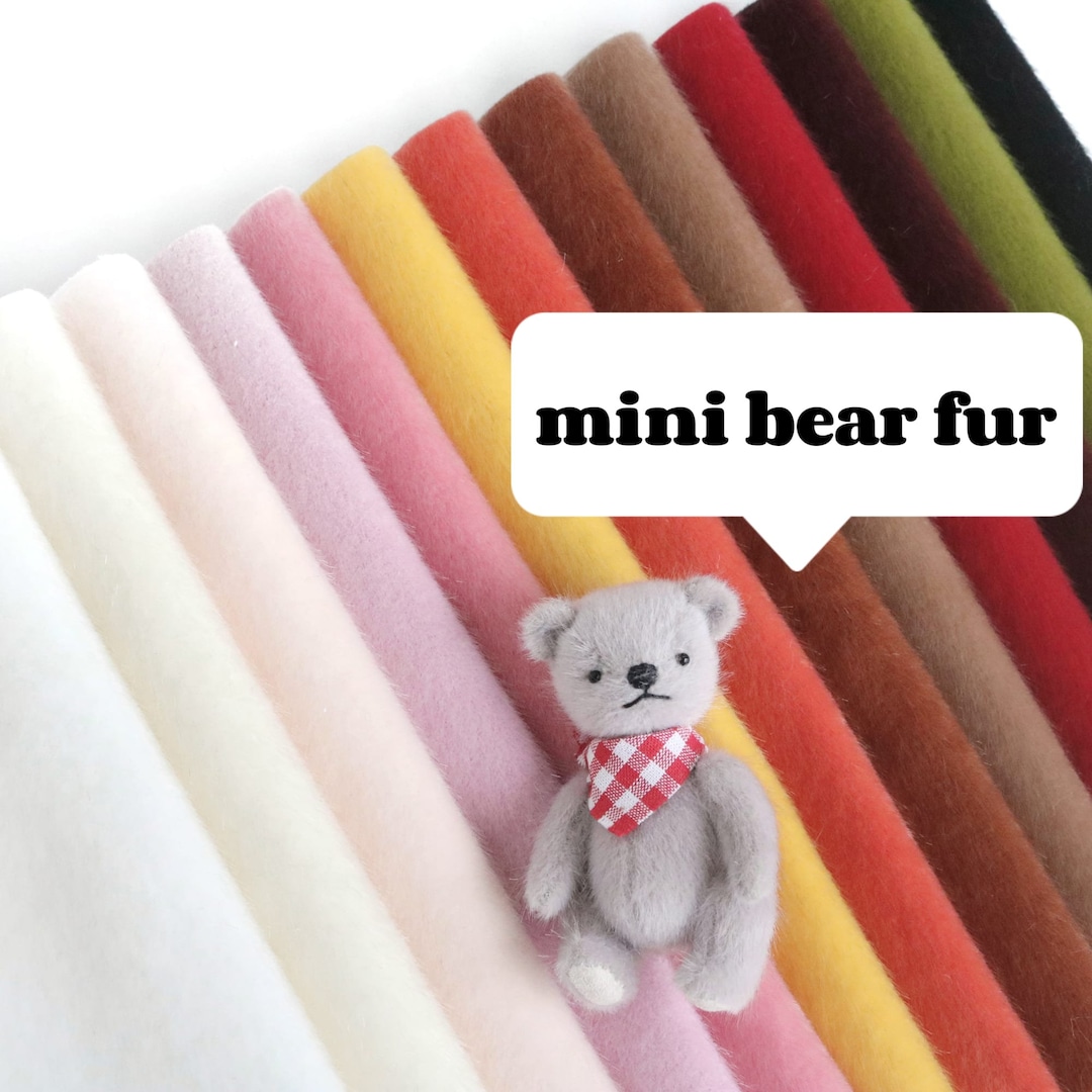 Stuffed Animal Fabric Bear Plush Fabric Soft Toy Fabric Teddy Bear Fabric  Miniature Bear Fabric Soft Plush Fabric Plush Toy Fabric A02 