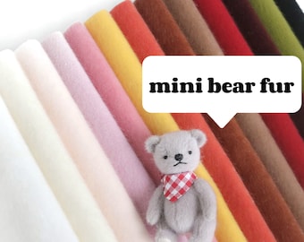 mini bear fur micro fur for mini bear fabric miniature fur stuffed animal material micro plush for teddy bear making A10