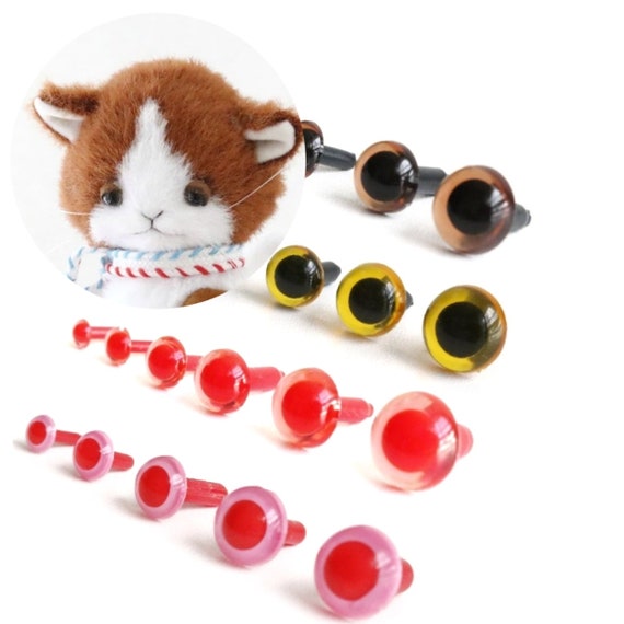 100 Occhi Di Sicurezza In Plastica Per Peluche E Bambole - 8mm Con Rondelle. Perfetti Per Orsacchiotti, Creazioni Fai-da-te, Amigurumi E Artigianato. Atossici E Facili Da Applicare.