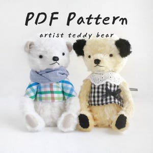 artist bear sewing pattern teddy bear pattern to sew artist teddy bear PDF pattern instant download jointed bear pattern