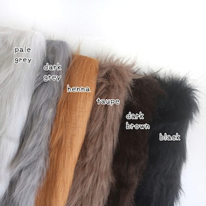 Bontstof lange stapel vossennepbont 50 mm fursuitbenodigdheden Therian Mask B13 afbeelding 3