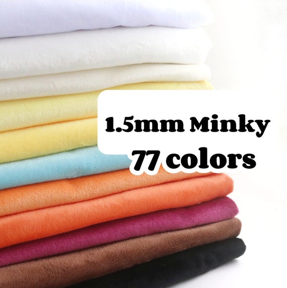 Yard doll Minky Fabric by the Yard 1.5mm Short Pile Baby Blanket Fabric Solid Plush Soft Toy Making Fabric Micro Fiber Doll Skin Fabric A74A Etsy Ireland