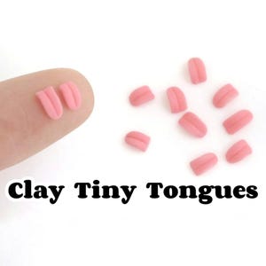 handmade miniature dog tongue for pipe cleaner animal tiny animal tongue supplies polymer dog tongue cat tongue
