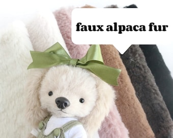 wool fur fabric mini teddy bear fur material fuzzy softie plush fabric faux fur fabric fluffy fabric for teddy bear C11
