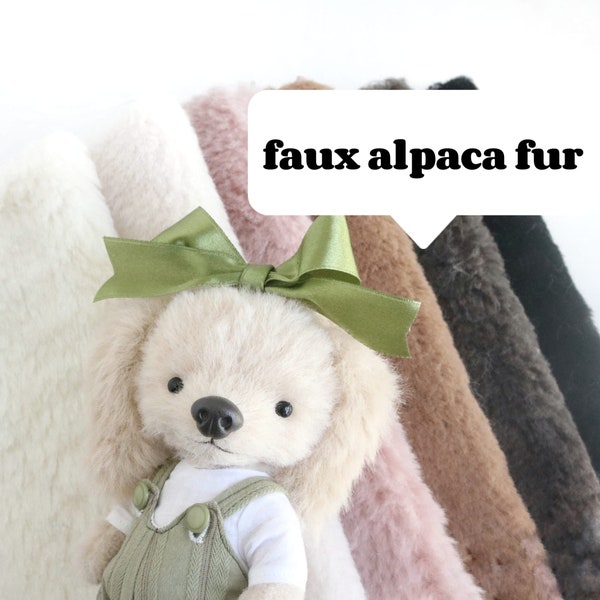 wool fur fabric mini teddy bear fur material fuzzy softie plush fabric faux fur fabric fluffy fabric for teddy bear C11