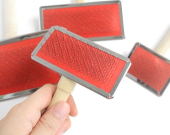 hand carder flick carder woolfelt carder brush needle felting brush wool brush wool comb fleece carder