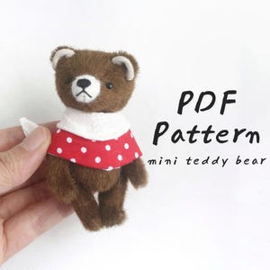 mini bear sewing pattern joint bear pattern artist teddy bear sewing pattern PDF pattern