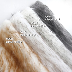 Bontstof lange stapel vossennepbont 50 mm fursuitbenodigdheden Therian Mask B13 afbeelding 9