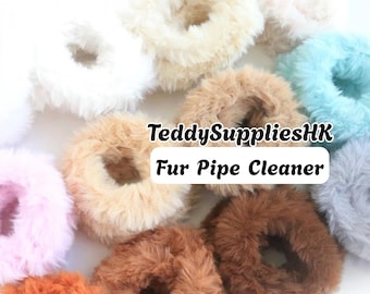 2pcs Fuzzy Fur Pipe Cleaner, Giant Chenille Stems, Tick Pipe Cleaners for Craft