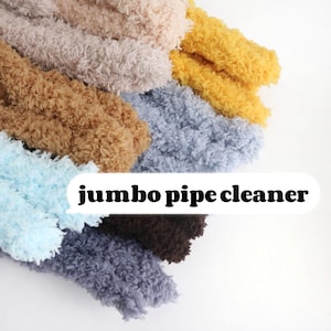 2 Stück Jumbo Pfeifenreiniger 15 mm Dick Chenille Steams für Craft Dense Fuzzy Chenille Sticks Pfeifenreiniger Tiere Blume gedrehter Draht PC02