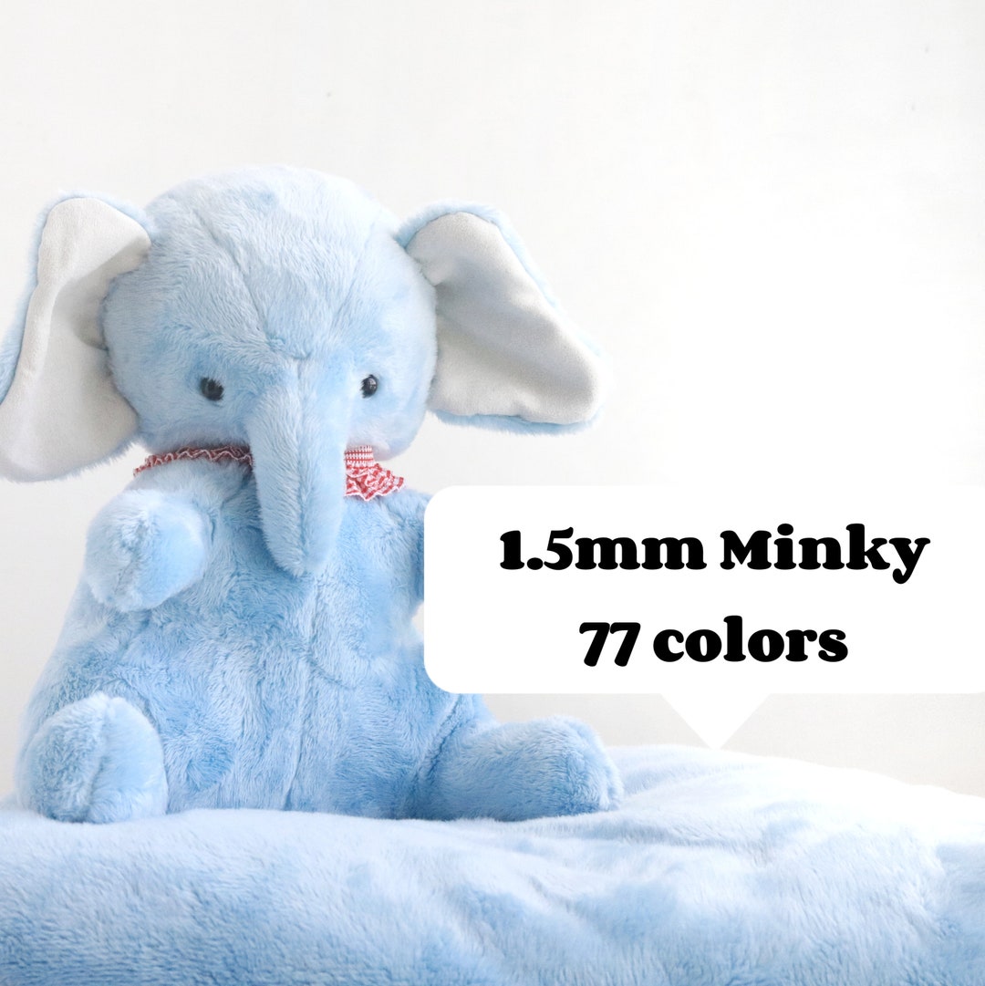 1/2 Yard1.5mm Minky Fabric Short Pile Minky Fabric Mini Softie Making