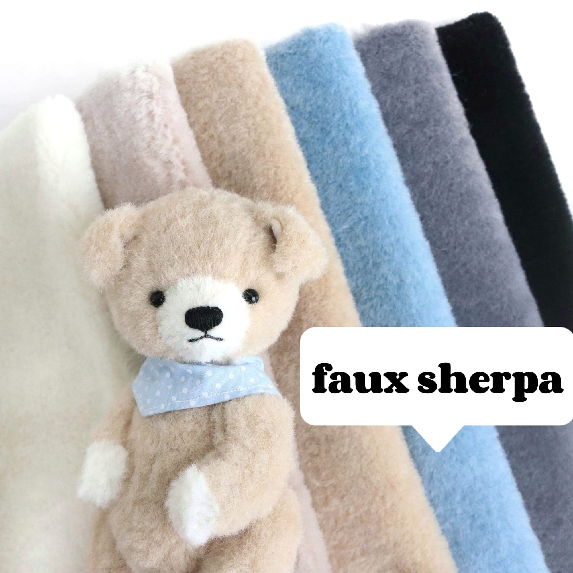 Teddy Plush Fabric Sherpa Fabric Fleece Fabric Curly Fabric by the