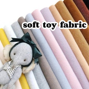 stuffed animal fabric bear plush fabric soft toy fabric teddy bear fabric miniature bear fabric soft plush fabric plush toy fabric A02