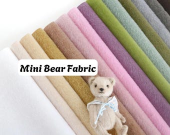 Mini Bear Fabric, Teddy Bear Making Supplies, Short Fur for Miniature Bears A03