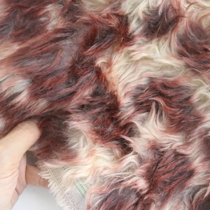 20mm vintage mohair fabric for artist teddy bear making long pile mohair fur fluffy mohair faux fur stuffed animal making supplies  A50