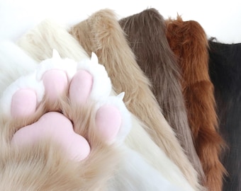 Tela de pelo largo de zorro sintético de 50 mm para disfraces de animales y máscaras Therian B13