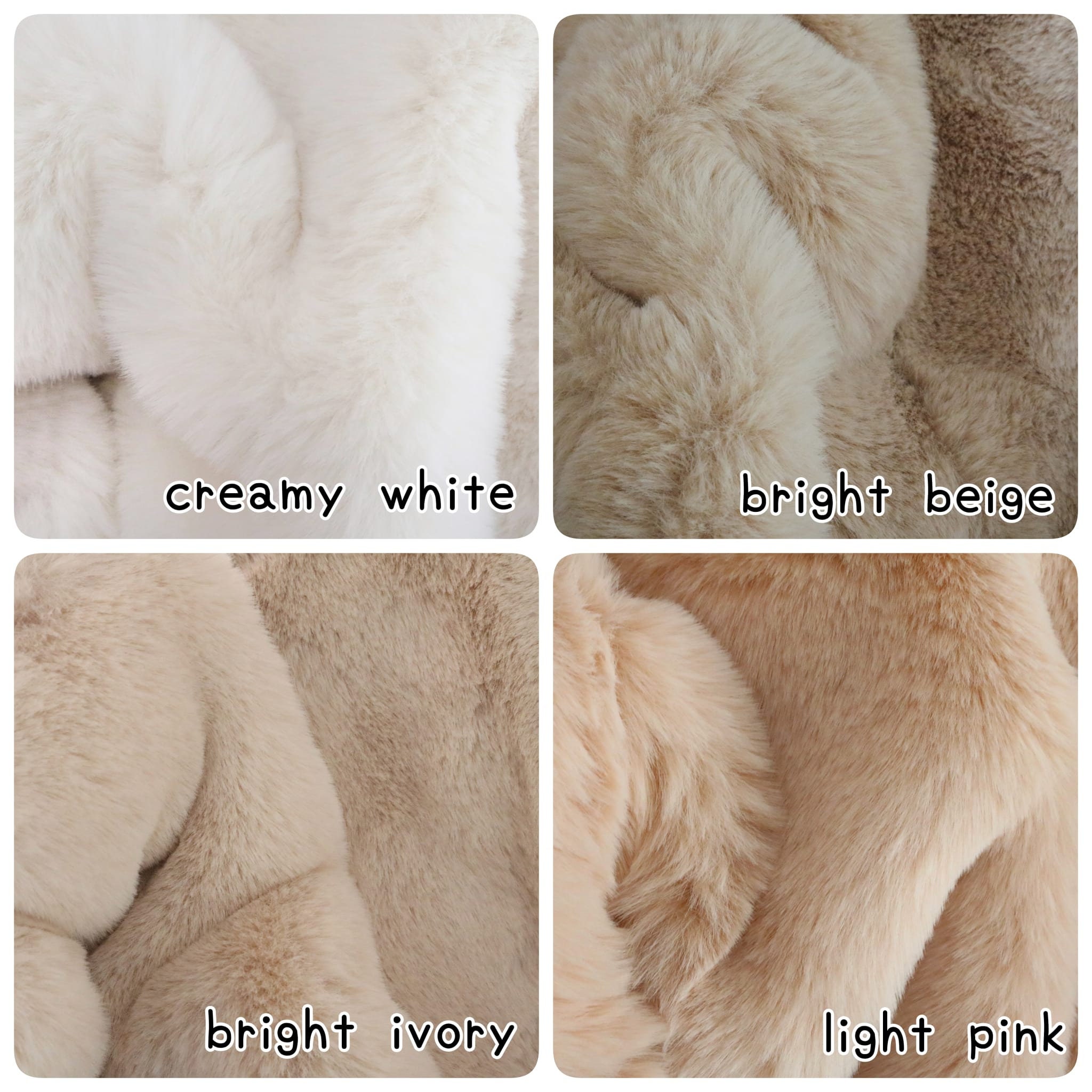 Quality 20mm Rabbit Fur Soft Faux Fur Long Pile Fur Bear Plush Fur