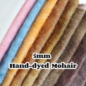 hand-dyed 5mm mohair fabric teddy bear mohair fabric mini bear fabric artist teddy bear making material low pipe mohair fur A59