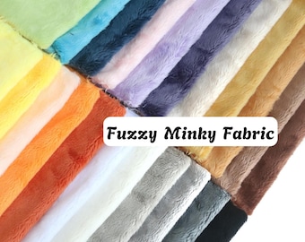 Fluffy Minky Fabric for Soft Toy Plush Doll Stuffed Animals, Fleece Long Pile Faux Fur M02