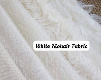 White Mohair Fabric for Artist Teddy Bear Mini Bear 3mm 5mm 10mm 20mm 50mm
