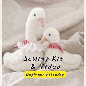 Kit de couture en peluche d'oie simple Kit de couture en peluche d'oie avec tutoriel Kit de couture en peluche pour peluche d'oies Kit de bricolage