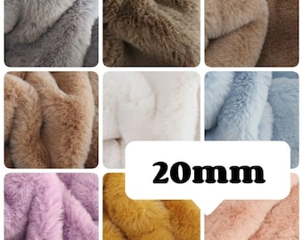 quality 20mm rabbit fur soft faux fur long pile fur bear plush fur soft plush fabric stuffed animal fur minky blanket fursuit B07