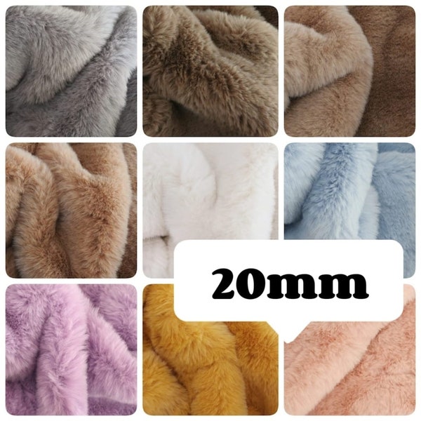 quality 20mm rabbit fur soft faux fur long pile fur bear plush fur soft plush fabric stuffed animal fur minky blanket fursuit B07