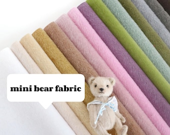 mini bear fabric for miniature teddy bear making miniature shiny sassy fabric soft sculpture supplies miniature artist doll fabric A03