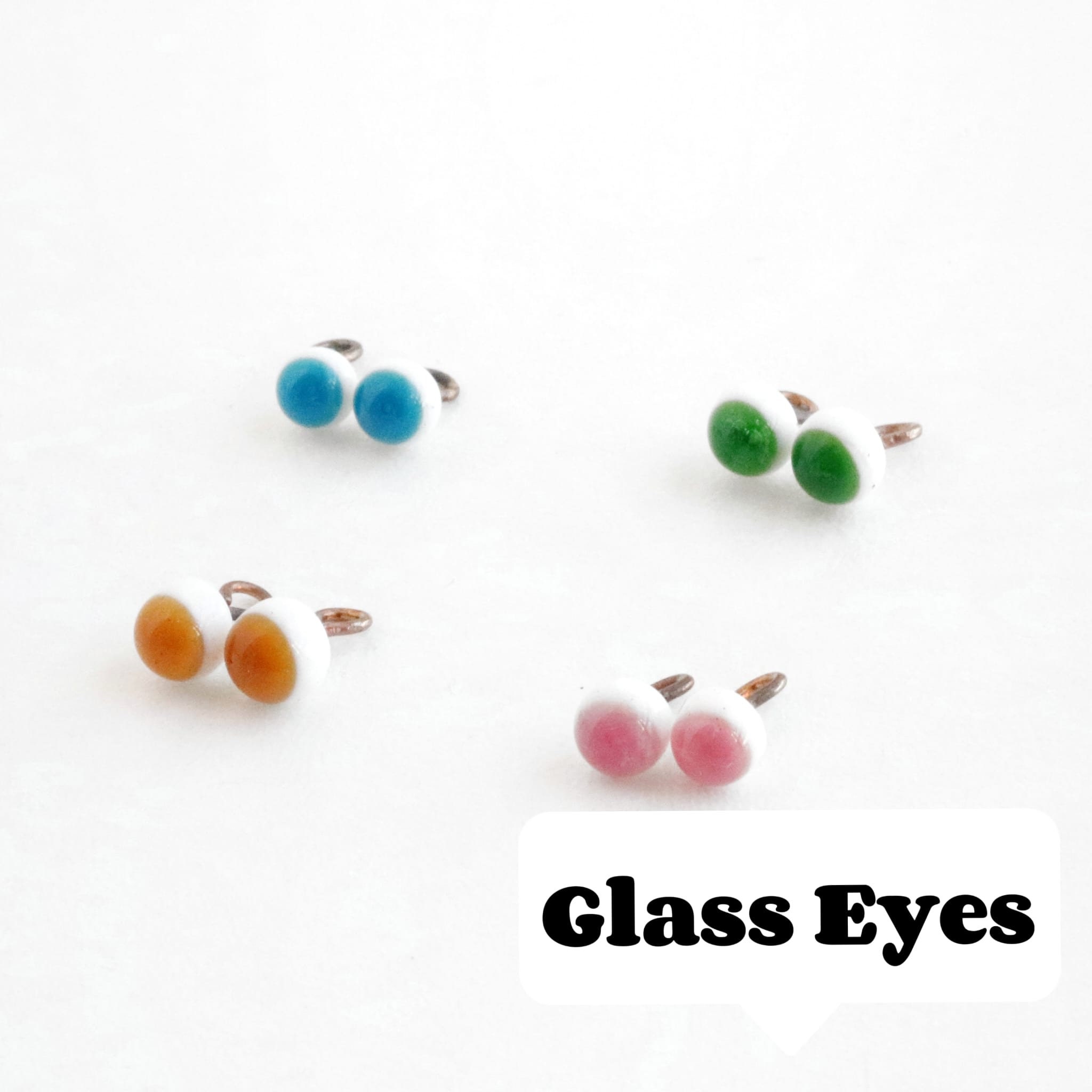 Large Pupil Straw Glass Eyes 10mm