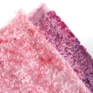 hand dyed pink viscose teddy bear viscose fabric fluffy cotton viscose for artist bear making material mini bear fabric A49D