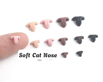 5 pcs Nez de chat doux et réaliste pour travaux manuels, animal en peluche, feutre, Nez d'animal cure-pipe